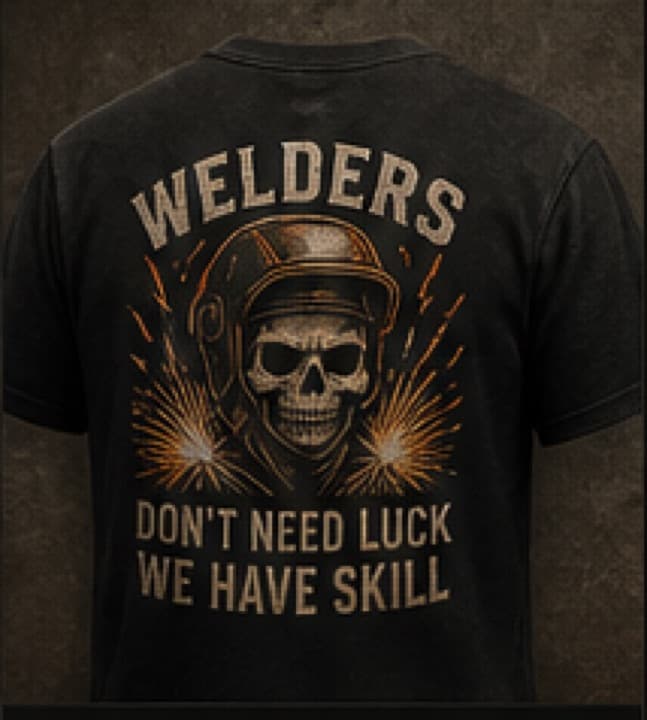 Welders Don't Need Luck We Have Skill shirt graphic by Outlaw Stitches